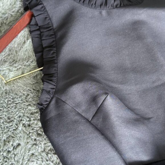 Kate Spade Black Velvet Bow Fit & Flare Dress NWT Size 8 - Picture 5 of 11